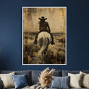 Cowgirl on Horse Wall Art Canvas Print – Western Equestrian by MyGreatCanvas | Canvas Wall Art Prints | Photo Prints & Wall Decor