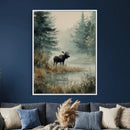 Watercolor Abstract Moose Wall Art Canvas Print – Wildlife by MyGreatCanvas | Canvas Wall Art Prints | Photo Prints & Wall Decor
