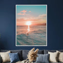 Sunset Surf Wall Art Canvas Print – Coastal Ocean by MyGreatCanvas | Canvas Wall Art Prints | Photo Prints & Wall Decor