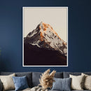 Golden Peak Mountain Wall Art Canvas Print, Minimal Alpine by MyGreatCanvas | Canvas Wall Art Prints | Photo Prints & Wall Decor