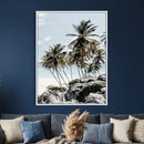 Tropical Trees Beach Wall Art Canvas Print, Coastal Ocean by MyGreatCanvas | Canvas Wall Art Prints | Photo Prints & Wall Decor