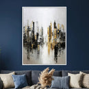 Abstract New York Wall Art Canvas Print, Gold Black Modern by MyGreatCanvas | Canvas Wall Art Prints | Photo Prints & Wall Decor