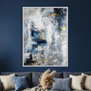 Blue Abstract Wall Art Canvas Print, Gold Black Modern by MyGreatCanvas | Canvas Wall Art Prints | Photo Prints & Wall Decor