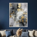 Gray Gold Abstract Wall Art Canvas Print, Textured Modern by MyGreatCanvas | Canvas Wall Art Prints | Photo Prints & Wall Decor