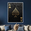 Ace of Spades Wall Art Canvas Print – Black and Gold Playing by MyGreatCanvas | Canvas Wall Art Prints | Photo Prints & Wall Decor
