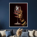 Black Woman Holding Elegant Wine Glass Art, Black Girl Art, by MyGreatCanvas | Canvas Wall Art Prints | Photo Prints & Wall Decor