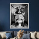 Texas Longhorn Cow Toilet Paper Canvas Wall Art, Funny by MyGreatCanvas | Canvas Wall Art Prints | Photo Prints & Wall Decor