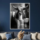 Texas Longhorn Cow Toilet Paper Canvas Wall Art, Funny by MyGreatCanvas | Canvas Wall Art Prints | Photo Prints & Wall Decor
