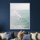 Surfers on Waves Canvas Wall Art, Aerial Ocean Photography by MyGreatCanvas | Canvas Wall Art Prints | Photo Prints & Wall Decor