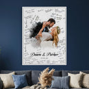 Wedding Guest Book Alternative Wall Art Canvas Print, Personalized Wedding Signature Poster, Custom Couple Photo Guestbook Canvas, Bridal Shower Reception Decor by MyGreatCanvas | Canvas Wall Art Prints | Photo Prints & Wall Decor