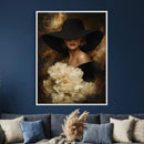 Glamour Woman Portrait Canvas Wall Art, Elegant Patel Women Portrait Print by MyGreatCanvas | Canvas Wall Art Prints | Photo Prints & Wall Decor