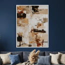 Blue Teal Abstract Canvas Wall Art, Modern Textured Painting Print, Navy Orange White Contemporary Art, Neutral Living Room Decor, Office Art by MyGreatCanvas | Canvas Wall Art Prints | Photo Prints & Wall Decor