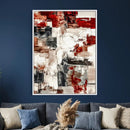 Blue Teal Abstract Canvas Wall Art, Modern Textured Painting Print, Navy Orange White Contemporary Art, Neutral Living Room Decor, Office Art by MyGreatCanvas | Canvas Wall Art Prints | Photo Prints & Wall Decor