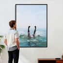Splash Dive Wall Art – Ocean Waves Canvas Print, Summer Swim by MyGreatCanvas | Canvas Wall Art Prints | Photo Prints & Wall Decor