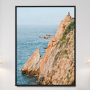 Cliff Divers Wall Art Canvas Print – Oceanfront Cliffs Waves