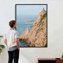 Cliff Dive Wall Art – Ocean Jump Canvas Print, Blue Sky by MyGreatCanvas | Canvas Wall Art Prints | Photo Prints & Wall Decor