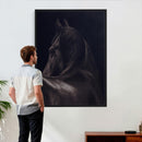 Black Horse Wall Art Canvas Print – Framed Moody Horse by MyGreatCanvas | Canvas Wall Art Prints | Photo Prints & Wall Decor