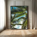 Palm Leaves Wall Art Canvas Print – Framed Tropical Vibes by MyGreatCanvas | Canvas Wall Art Prints | Photo Prints & Wall Decor
