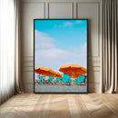 Beach Umbrellas Wall Art Canvas Print – Framed Tropical by MyGreatCanvas | Canvas Wall Art Prints | Photo Prints & Wall Decor
