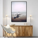 Moody Seascape Wall Art Canvas Print – Foggy Ocean Waves