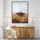 Golden Grassland Wall Art Canvas Print – Framed Western