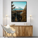 Mountain Landscape Wall Art Canvas Print – Framed Snowy