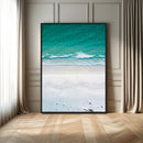 Turquoise Ocean Wall Art Canvas Print – White Sand Shore