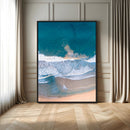 Aerial Beach View Wall Art Canvas Print – Framed Ocean Waves