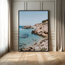 Clear Blue Water Beach Wall Art – Framed Rocky Cove Canvas by MyGreatCanvas | Canvas Wall Art Prints | Photo Prints & Wall Decor