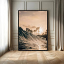 Sunset Wave Ocean Wall Art – Framed Palm Tree Canvas by MyGreatCanvas | Canvas Wall Art Prints | Photo Prints & Wall Decor