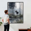 Abstract Moose Wall Art Canvas Print – Wildlife Nature by MyGreatCanvas | Canvas Wall Art Prints | Photo Prints & Wall Decor