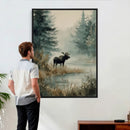 Watercolor Abstract Moose Wall Art Canvas Print – Wildlife by MyGreatCanvas | Canvas Wall Art Prints | Photo Prints & Wall Decor