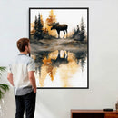 Abstract Moose Forest Wall Art Canvas Print – Wildlife by MyGreatCanvas | Canvas Wall Art Prints | Photo Prints & Wall Decor