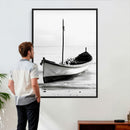 Minimal Boat Wall Art Canvas Print – Black and White Coastal by MyGreatCanvas | Canvas Wall Art Prints | Photo Prints & Wall Decor