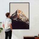 Golden Peak Mountain Wall Art Canvas Print, Minimal Alpine by MyGreatCanvas | Canvas Wall Art Prints | Photo Prints & Wall Decor