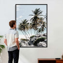 Tropical Trees Beach Wall Art Canvas Print, Coastal Ocean by MyGreatCanvas | Canvas Wall Art Prints | Photo Prints & Wall Decor
