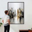Abstract New York Wall Art Canvas Print, Gold Black Modern by MyGreatCanvas | Canvas Wall Art Prints | Photo Prints & Wall Decor
