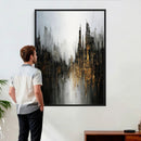 Abstract Urban Wall Art Canvas Print, Gold Black Modern by MyGreatCanvas | Canvas Wall Art Prints | Photo Prints & Wall Decor
