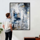 Blue Abstract Wall Art Canvas Print, Gold Black Modern by MyGreatCanvas | Canvas Wall Art Prints | Photo Prints & Wall Decor