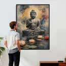 Serene Buddha with Lotus Flowers | Tranquil Meditation Art | by MyGreatCanvas | Canvas Wall Art Prints | Photo Prints & Wall Decor