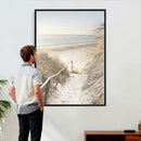 Coastal Beach Path Wall Art Canvas Print – Neutral Ocean by MyGreatCanvas | Canvas Wall Art Prints | Photo Prints & Wall Decor