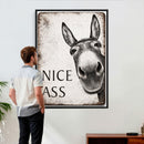 Funny Donkey Bathroom Wall Art Canvas Print, Nice Ass Farm by MyGreatCanvas | Canvas Wall Art Prints | Photo Prints & Wall Decor