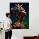 Butterfly Crown Gold Woman Portrait — Monarch Queen Canvas by MyGreatCanvas | Canvas Wall Art Prints | Photo Prints & Wall Decor