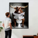 Texas Longhorn Cow Toilet Paper Canvas Wall Art, Funny by MyGreatCanvas | Canvas Wall Art Prints | Photo Prints & Wall Decor