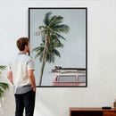 VW Van Palm Tree Canvas Wall Art, Pink Camper Surfboards by MyGreatCanvas | Canvas Wall Art Prints | Photo Prints & Wall Decor
