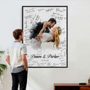 Wedding Guest Book Alternative Wall Art Canvas Print, Personalized Wedding Signature Poster, Custom Couple Photo Guestbook Canvas, Bridal Shower Reception Decor by MyGreatCanvas | Canvas Wall Art Prints | Photo Prints & Wall Decor