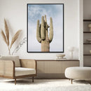 Saguaro Cactus Wall Art Canvas Print – Framed Earthy Desert
