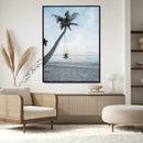 Tropical Swing Wall Art Canvas Print – Palm Trees Ocean View