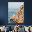 Cliff Dive Wall Art – Ocean Jump Canvas Print, Blue Sky by MyGreatCanvas | Canvas Wall Art Prints | Photo Prints & Wall Decor