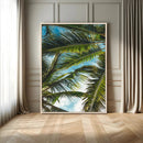 Palm Leaves Wall Art Canvas Print – Framed Tropical Vibes by MyGreatCanvas | Canvas Wall Art Prints | Photo Prints & Wall Decor